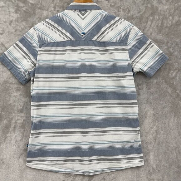 Kuhl Intriguer Shirt Snap Front Short Sleeve Striped Hiking Shirt - Picture 6 of 13